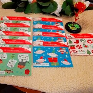 10 packs of Christmas stickers